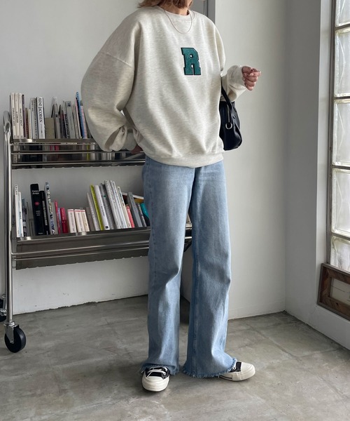 Chillfar(チルファー)の「ABCサガラワッペンスウェット(スウェット・レディース・杢グレー/チャコール/アイボリー/ダークグリーン系/ネイビー系/オートミール/レッド系・FREE)」の19枚目の写真