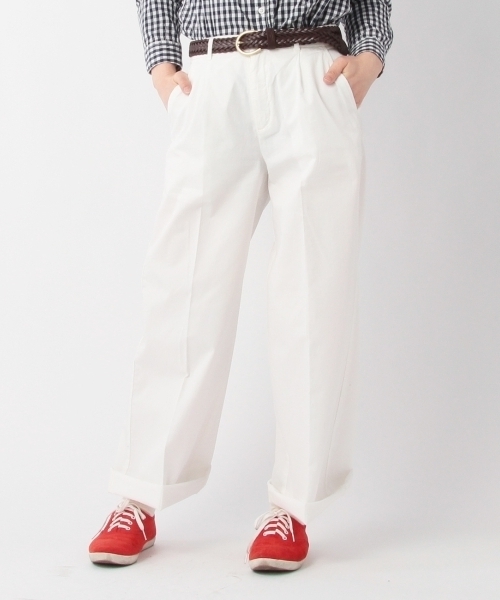 THE EMPORIUM（ジエンポリアム）の「ワイドセンタープレスパンツ（その他パンツ・レディース・ホワイト/ベージュ/ブルー・38/40）」の2枚目の写真