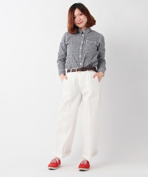 THE EMPORIUM（ジエンポリアム）の「ワイドセンタープレスパンツ（その他パンツ・レディース・ホワイト/ベージュ/ブルー・38/40）」の4枚目の写真