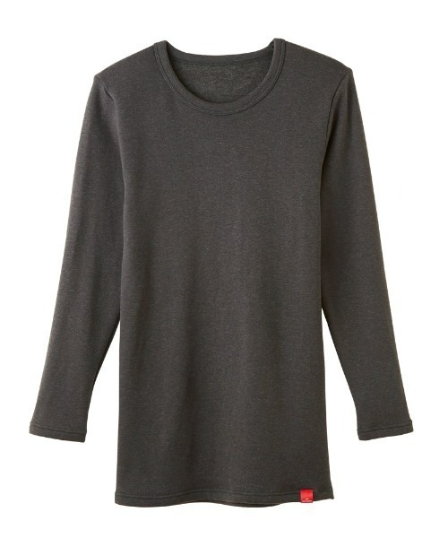 GUNZE(グンゼ)の「HOTMAGIC/ホットマジック 長袖インナー 極 あったか 吸湿発熱(インナーウェア/肌着・メンズ・ライトグレー/ブラック・LARGE/MEDIUM/X-LARGE)」の1枚目の写真