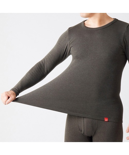 GUNZE(グンゼ)の「HOTMAGIC/ホットマジック 長袖インナー 極 あったか 吸湿発熱(インナーウェア/肌着・メンズ・ライトグレー/ブラック・LARGE/MEDIUM/X-LARGE)」の10枚目の写真