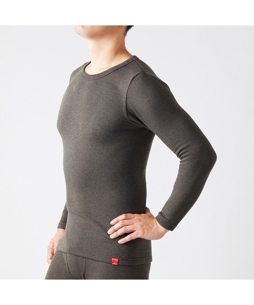 GUNZE(グンゼ)の「HOTMAGIC/ホットマジック 長袖インナー 極 あったか 吸湿発熱(インナーウェア/肌着・メンズ・ライトグレー/ブラック・LARGE/MEDIUM/X-LARGE)」の8枚目の写真