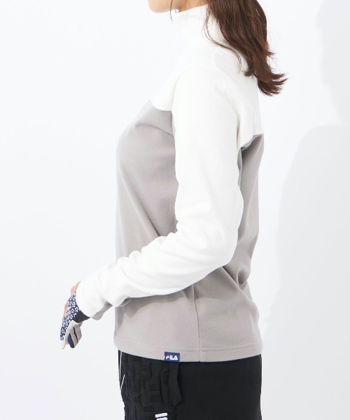 FILA GOLF(フィラゴルフ )の「【FILA GOLF:フィラゴルフ】レディースモックネックシャツ(シャツ/ブラウス・レディース・ライトピンク/グレー/ブルー/ブラック・MEDIUM/SMALL/LARGE)」の20枚目の写真