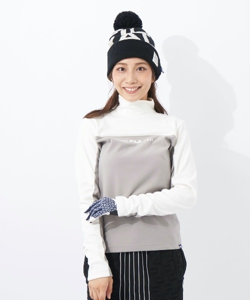 FILA GOLF(フィラゴルフ )の「【FILA GOLF:フィラゴルフ】レディースモックネックシャツ(シャツ/ブラウス・レディース・ライトピンク/グレー/ブルー/ブラック・MEDIUM/SMALL/LARGE)」の18枚目の写真