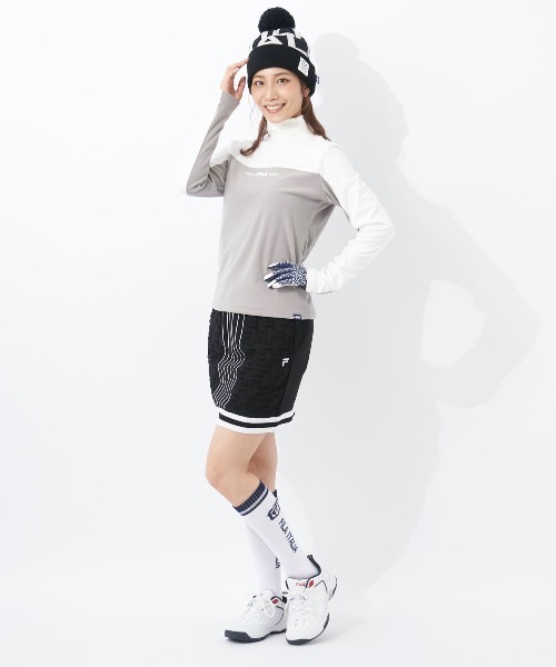 FILA GOLF(フィラゴルフ )の「【FILA GOLF:フィラゴルフ】レディースモックネックシャツ(シャツ/ブラウス・レディース・ライトピンク/グレー/ブルー/ブラック・MEDIUM/SMALL/LARGE)」の15枚目の写真