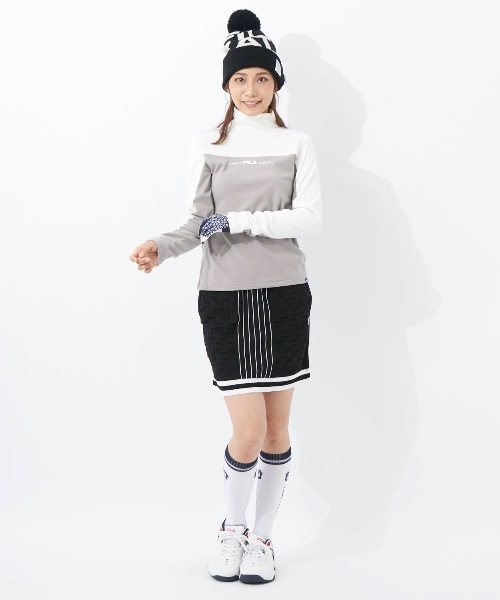FILA GOLF(フィラゴルフ )の「【FILA GOLF:フィラゴルフ】レディースモックネックシャツ(シャツ/ブラウス・レディース・ライトピンク/グレー/ブルー/ブラック・MEDIUM/SMALL/LARGE)」の16枚目の写真