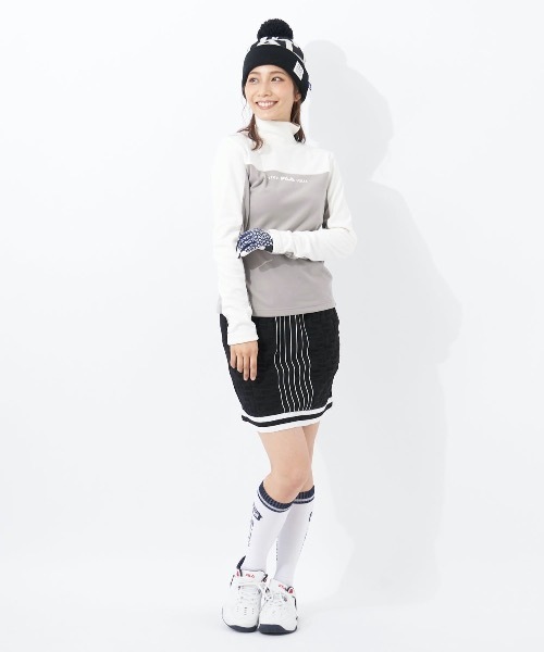 FILA GOLF(フィラゴルフ )の「【FILA GOLF:フィラゴルフ】レディースモックネックシャツ(シャツ/ブラウス・レディース・ライトピンク/グレー/ブルー/ブラック・MEDIUM/SMALL/LARGE)」の17枚目の写真