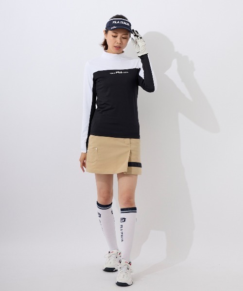FILA GOLF(フィラゴルフ )の「【FILA GOLF:フィラゴルフ】レディースモックネックシャツ(シャツ/ブラウス・レディース・ライトピンク/グレー/ブルー/ブラック・MEDIUM/SMALL/LARGE)」の6枚目の写真