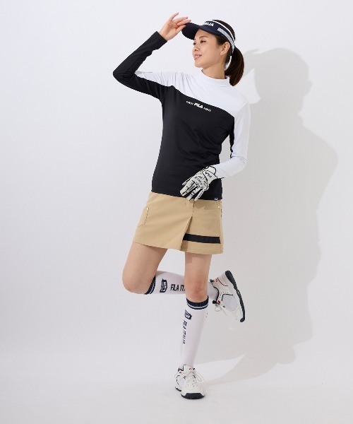 FILA GOLF(フィラゴルフ )の「【FILA GOLF:フィラゴルフ】レディースモックネックシャツ(シャツ/ブラウス・レディース・ライトピンク/グレー/ブルー/ブラック・MEDIUM/SMALL/LARGE)」の7枚目の写真