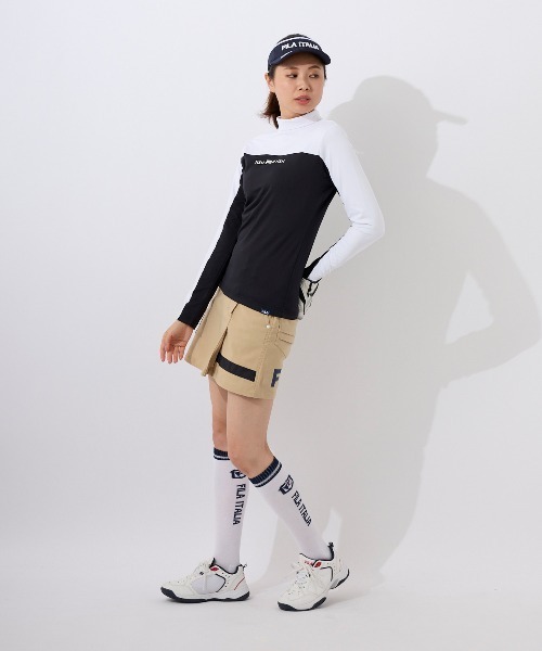 FILA GOLF(フィラゴルフ )の「【FILA GOLF:フィラゴルフ】レディースモックネックシャツ(シャツ/ブラウス・レディース・ライトピンク/グレー/ブルー/ブラック・MEDIUM/SMALL/LARGE)」の8枚目の写真