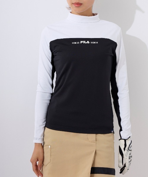 FILA GOLF(フィラゴルフ )の「【FILA GOLF:フィラゴルフ】レディースモックネックシャツ(シャツ/ブラウス・レディース・ライトピンク/グレー/ブルー/ブラック・MEDIUM/SMALL/LARGE)」の10枚目の写真