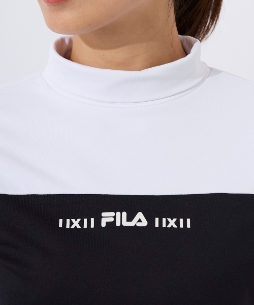 FILA GOLF(フィラゴルフ )の「【FILA GOLF:フィラゴルフ】レディースモックネックシャツ(シャツ/ブラウス・レディース・ライトピンク/グレー/ブルー/ブラック・MEDIUM/SMALL/LARGE)」の13枚目の写真