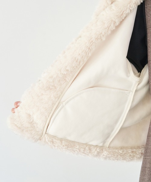 ROPE' PICNIC（ロペピクニック）の「ジャージーボンディングフェイクファーブルゾン（ブルゾン・レディース・キナリ/ダークブラウン・38）」の12枚目の写真