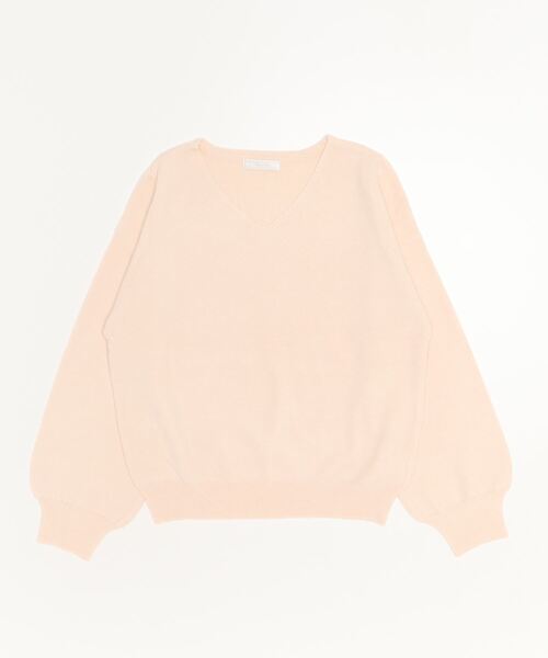 TRUDEA(トルディア)の「総針編みVネックニット(ニット/セーター・レディース・アイボリー/モカ/ブラック/ブルーグリーン/グレイッシュベージュ・LARGE/MEDIUM)」の22枚目の写真