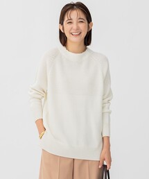 23区（ニジュウサンク）の「【洗える】ウールコード モックネック 切り替え編み ニット（ニット/セーター・レディース）」