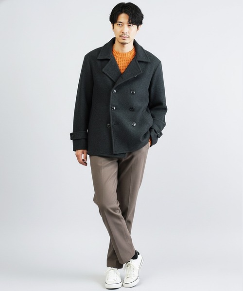 希少☆キャピタル　コート　ピーコート　ショート　変形　ウール　ブラック roshell（ロシェル）の「メルトンショート丈Pコート（ピーコート