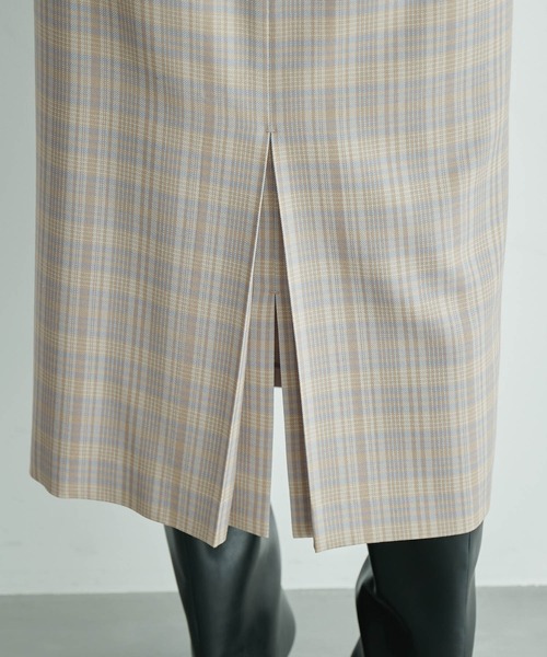 ROPE'（ロペ）の「ボックスプリーツチェックタイトスカート（スカート・レディース・ブラウン/ベージュ・36/38）」の9枚目の写真