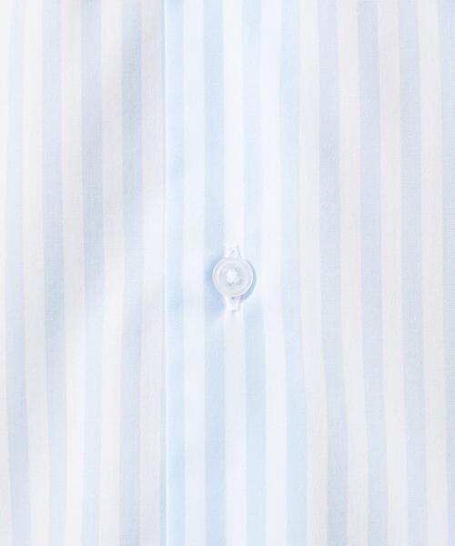 green label relaxing(グリーンレーベルリラクシング)の「コットン ストライプ スタンダード ワイドカラー ドレスシャツ -イージーアイロン-(ビジネスシャツ・メンズ・ライトブルー/ダークグリーン・39cm/40cm/42cm/43cm/38cm/37cm/41cm)」の11枚目の写真