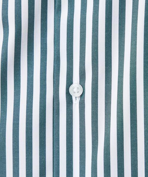 green label relaxing(グリーンレーベルリラクシング)の「コットン ストライプ スタンダード ワイドカラー ドレスシャツ -イージーアイロン-(ビジネスシャツ・メンズ・ライトブルー/ダークグリーン・39cm/40cm/42cm/43cm/38cm/37cm/41cm)」の13枚目の写真