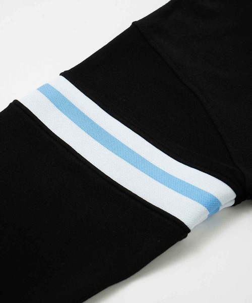 X-girl(エックスガール)の「STRIPED SLEEVE SHORT ANORAK(スウェット・レディース・ネイビー/ブラック/ホワイト・S/M)」の9枚目の写真