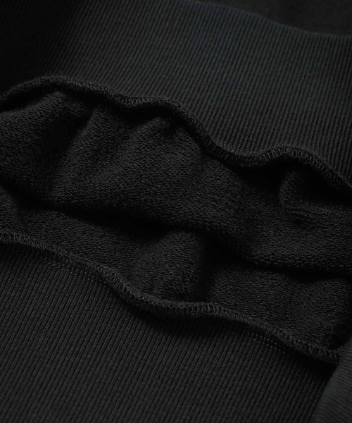 X-girl(エックスガール)の「STRIPED SLEEVE SHORT ANORAK(スウェット・レディース・ネイビー/ブラック/ホワイト・S/M)」の12枚目の写真