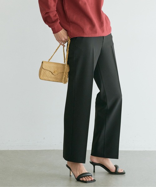 GALLARDAGALANTE（ガリャルダガランテ）の「センタープレステーパードパンツ（スラックス・レディース・ブラック/ライトベージュ・0/1）」の7枚目の写真