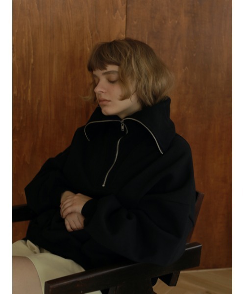 AMAIL(アマイル)の「Half zip trainer(スウェット・レディース・ベージュ/ブラック/ミント・FREE)」の14枚目の写真