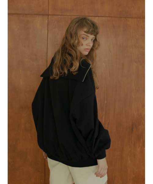 AMAIL(アマイル)の「Half zip trainer(スウェット・レディース・ベージュ/ブラック/ミント・FREE)」の18枚目の写真