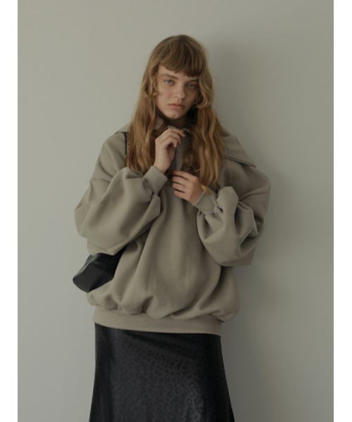 AMAIL(アマイル)の「Half zip trainer(スウェット・レディース・ベージュ/ブラック/ミント・FREE)」の15枚目の写真