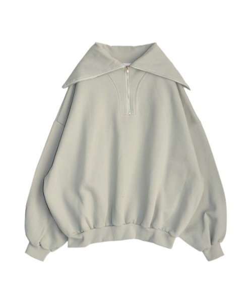 AMAIL(アマイル)の「Half zip trainer(スウェット・レディース・ベージュ/ブラック/ミント・FREE)」の10枚目の写真