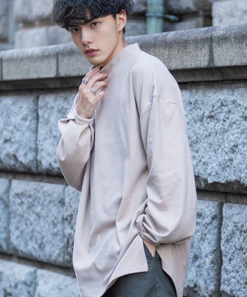 SILVER BULLET(シルバーバレット)の「『CavariA/キャバリア』モックネック長袖フリースカットソー(Tシャツ/カットソー・メンズ・ワインレッド/ベージュ/チャコールグレー/ブルーグレー・M/L)」の18枚目の写真