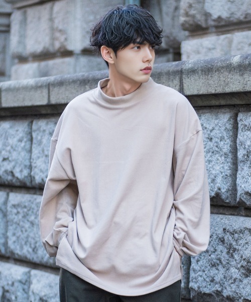 SILVER BULLET(シルバーバレット)の「『CavariA/キャバリア』モックネック長袖フリースカットソー(Tシャツ/カットソー・メンズ・ワインレッド/ベージュ/チャコールグレー/ブルーグレー・M/L)」の19枚目の写真