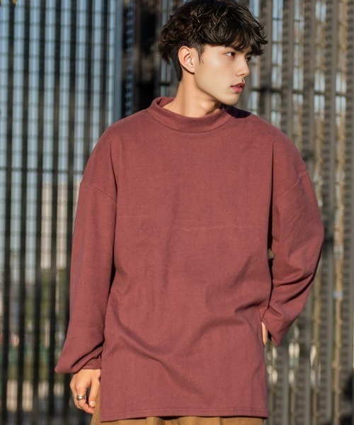 SILVER BULLET(シルバーバレット)の「『CavariA/キャバリア』モックネック長袖フリースカットソー(Tシャツ/カットソー・メンズ・ワインレッド/ベージュ/チャコールグレー/ブルーグレー・M/L)」の21枚目の写真