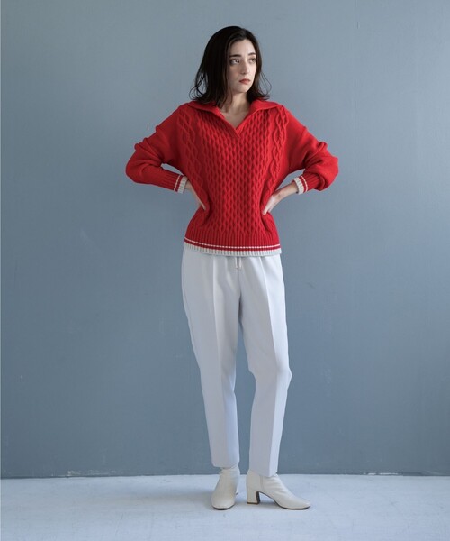 OPAQUE.CLIP（オペークドットクリップ）の「◆ダブルクロス イージーテーパードパンツ（その他パンツ・レディース・ライトグレー/ブラック/ベージュ/ブルー/ピンク系/ライトオレンジ系1・40/38/42/36/34）」の12枚目の写真