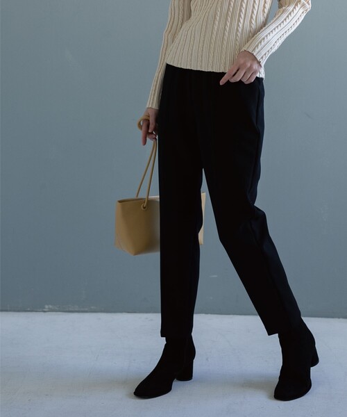 OPAQUE.CLIP（オペークドットクリップ）の「◆ダブルクロス イージーテーパードパンツ（その他パンツ・レディース・ライトグレー/ブラック/ベージュ/ブルー/ピンク系/ライトオレンジ系1・40/38/42/36/34）」の13枚目の写真