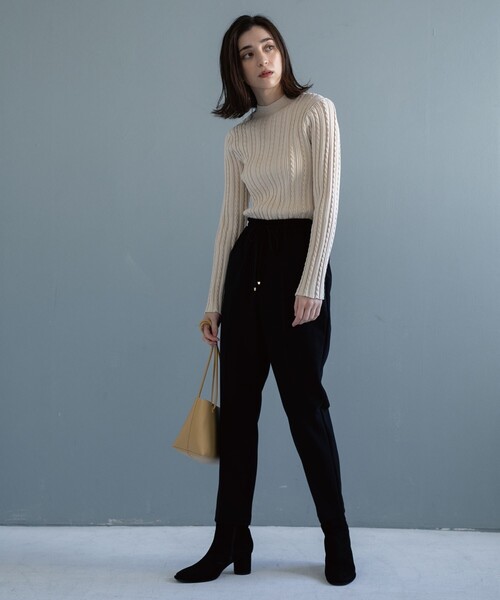 OPAQUE.CLIP（オペークドットクリップ）の「◆ダブルクロス イージーテーパードパンツ（その他パンツ・レディース・ライトグレー/ブラック/ベージュ/ブルー/ピンク系/ライトオレンジ系1・40/38/42/36/34）」の14枚目の写真