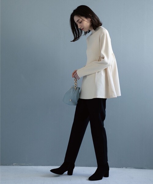 OPAQUE.CLIP（オペークドットクリップ）の「◆ダブルクロス イージーテーパードパンツ（その他パンツ・レディース・ライトグレー/ブラック/ベージュ/ブルー/ピンク系/ライトオレンジ系1・40/38/42/36/34）」の19枚目の写真