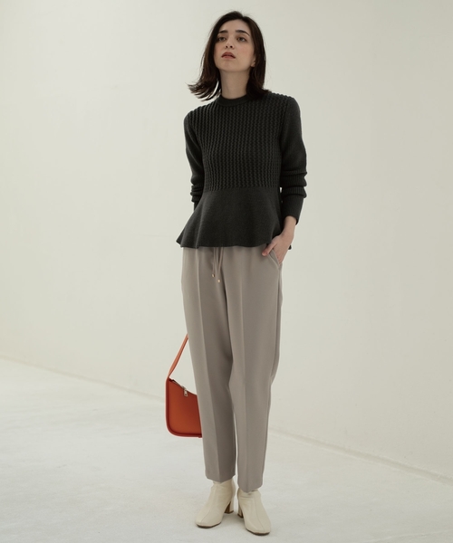 OPAQUE.CLIP（オペークドットクリップ）の「◆ダブルクロス イージーテーパードパンツ（その他パンツ・レディース・ライトグレー/ブラック/ベージュ/ブルー/ピンク系/ライトオレンジ系1・40/38/42/36/34）」の21枚目の写真