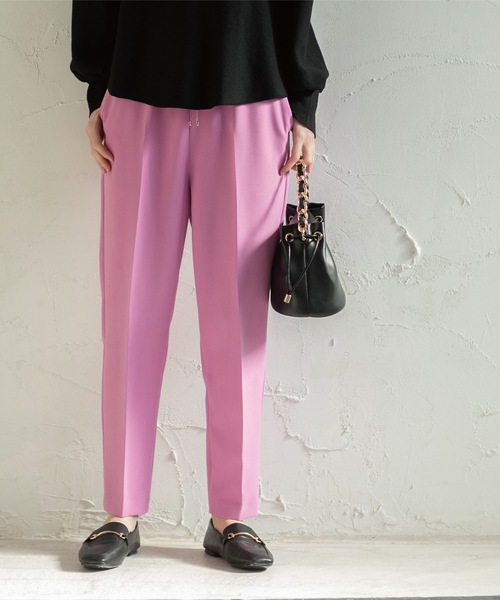 OPAQUE.CLIP（オペークドットクリップ）の「◆ダブルクロス イージーテーパードパンツ（その他パンツ・レディース・ライトグレー/ブラック/ベージュ/ブルー/ピンク系/ライトオレンジ系1・40/38/42/36/34）」の5枚目の写真