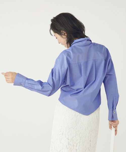 NOLLEY’S Sophi（ノーリーズソフィ）の「カシュクール2WAYメタル釦シャツ（シャツ/ブラウス・レディース・ホワイト/ブルー/ブルー系その他3/ピンク系その他3・36/38）」の15枚目の写真