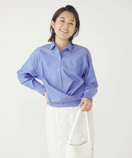 NOLLEY’S Sophi（ノーリーズソフィ）の「カシュクール2WAYメタル釦シャツ（シャツ/ブラウス・レディース・ホワイト/ブルー/ブルー系その他3/ピンク系その他3・36/38）」の17枚目の写真