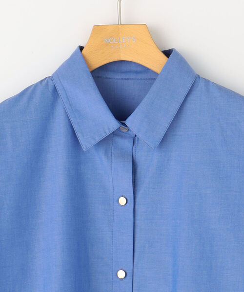 NOLLEY’S Sophi（ノーリーズソフィ）の「カシュクール2WAYメタル釦シャツ（シャツ/ブラウス・レディース・ホワイト/ブルー/ブルー系その他3/ピンク系その他3・36/38）」の5枚目の写真
