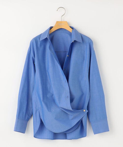 NOLLEY’S Sophi（ノーリーズソフィ）の「カシュクール2WAYメタル釦シャツ（シャツ/ブラウス・レディース・ホワイト/ブルー/ブルー系その他3/ピンク系その他3・36/38）」の9枚目の写真