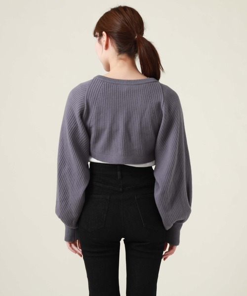 archives(アルシーヴ)の「マルチwayリブニットボレロカーディガン(カーディガン/ボレロ・レディース・オフホワイト/ブルー/グレイッシュベージュ/ブラック・MEDIUM)」の16枚目の写真