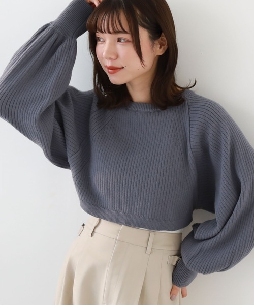 archives(アルシーヴ)の「マルチwayリブニットボレロカーディガン(カーディガン/ボレロ・レディース・オフホワイト/ブルー/グレイッシュベージュ/ブラック・MEDIUM)」の15枚目の写真