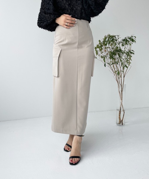 Meli rich（メリーリッチ）の「カーゴスカート（スカート・レディース・アイボリー/グレイッシュベージュ/カーキ/ブラック・MEDIUM）」の10枚目の写真