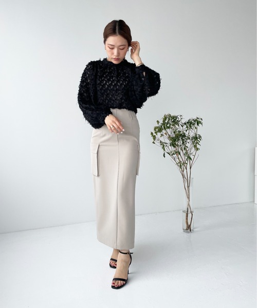 Meli rich（メリーリッチ）の「カーゴスカート（スカート・レディース・アイボリー/グレイッシュベージュ/カーキ/ブラック・MEDIUM）」の12枚目の写真