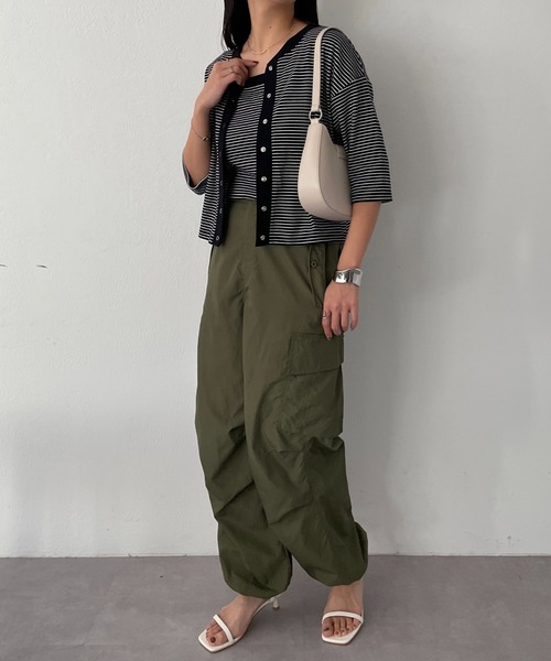 DISCOAT（ディスコート）の「ナイロンツイルワッシャーカーゴパンツ（カーゴパンツ・メンズ・カーキ/アイボリー/ブラック・FREE）」の8枚目の写真