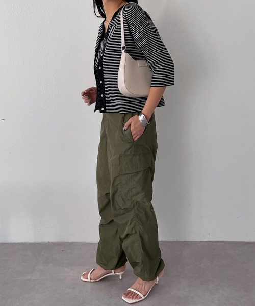 DISCOAT（ディスコート）の「ナイロンツイルワッシャーカーゴパンツ（カーゴパンツ・メンズ・カーキ/アイボリー/ブラック・FREE）」の10枚目の写真