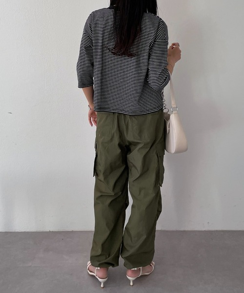 DISCOAT（ディスコート）の「ナイロンツイルワッシャーカーゴパンツ（カーゴパンツ・メンズ・カーキ/アイボリー/ブラック・FREE）」の11枚目の写真